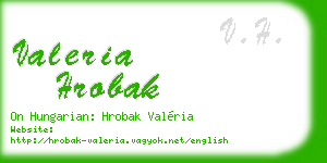 valeria hrobak business card